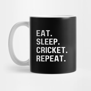 Eat Sleep Cricket Repeat Mug